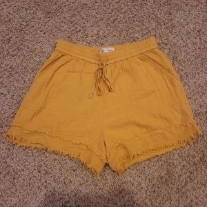 Anthropologie Saturday Sunday Women's Size S Casual Shorts Harvest Gold Pockets